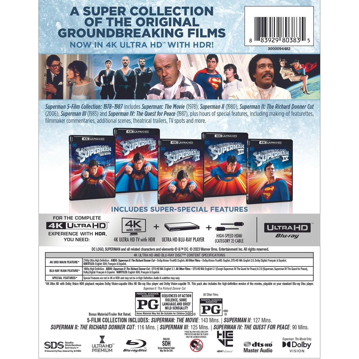 Супермен: Коллекция 5 фильмов (4K UHD + Blu-ray)