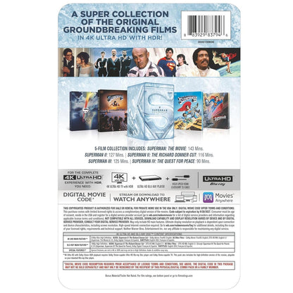 Супермен: Коллекция 5 фильмов (4K UHD + Blu-ray) Steelbook