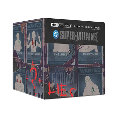 Суперзлодеи DC: Коллекция 6 фильмов (4K UHD + Blu-ray) Limited Edition Steelbook Library Case [Glow-in-the-Dark]