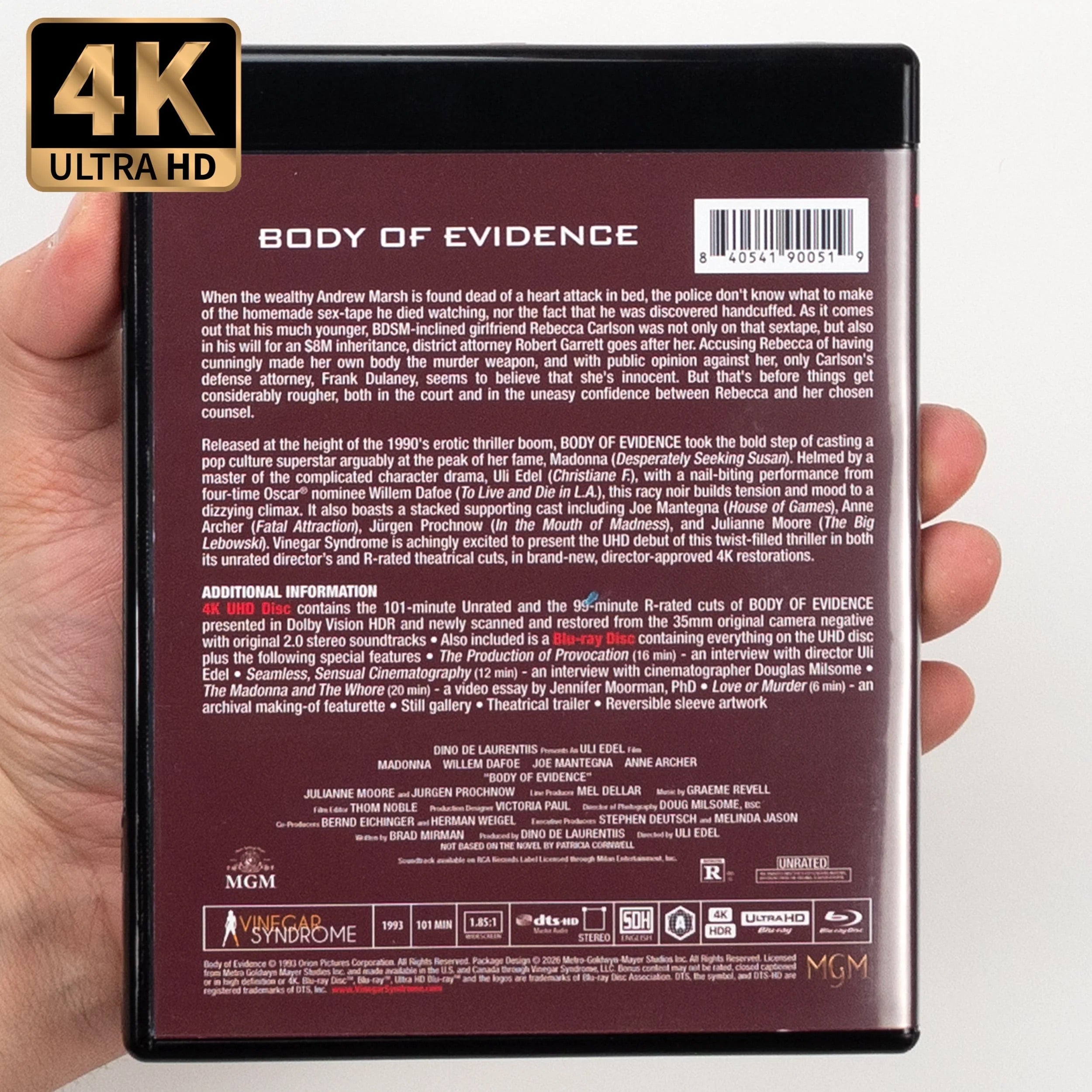 Тело как улика (1993) (англ. язык) (4K UHD + Blu-ray) Limited Edition Slipcase