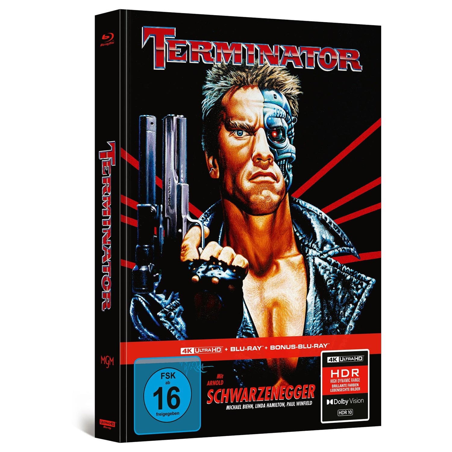 Терминатор (1984) (англ. язык) (4K UHD + Blu-ray + Bonus Blu-ray) Mediabook [Cover B]