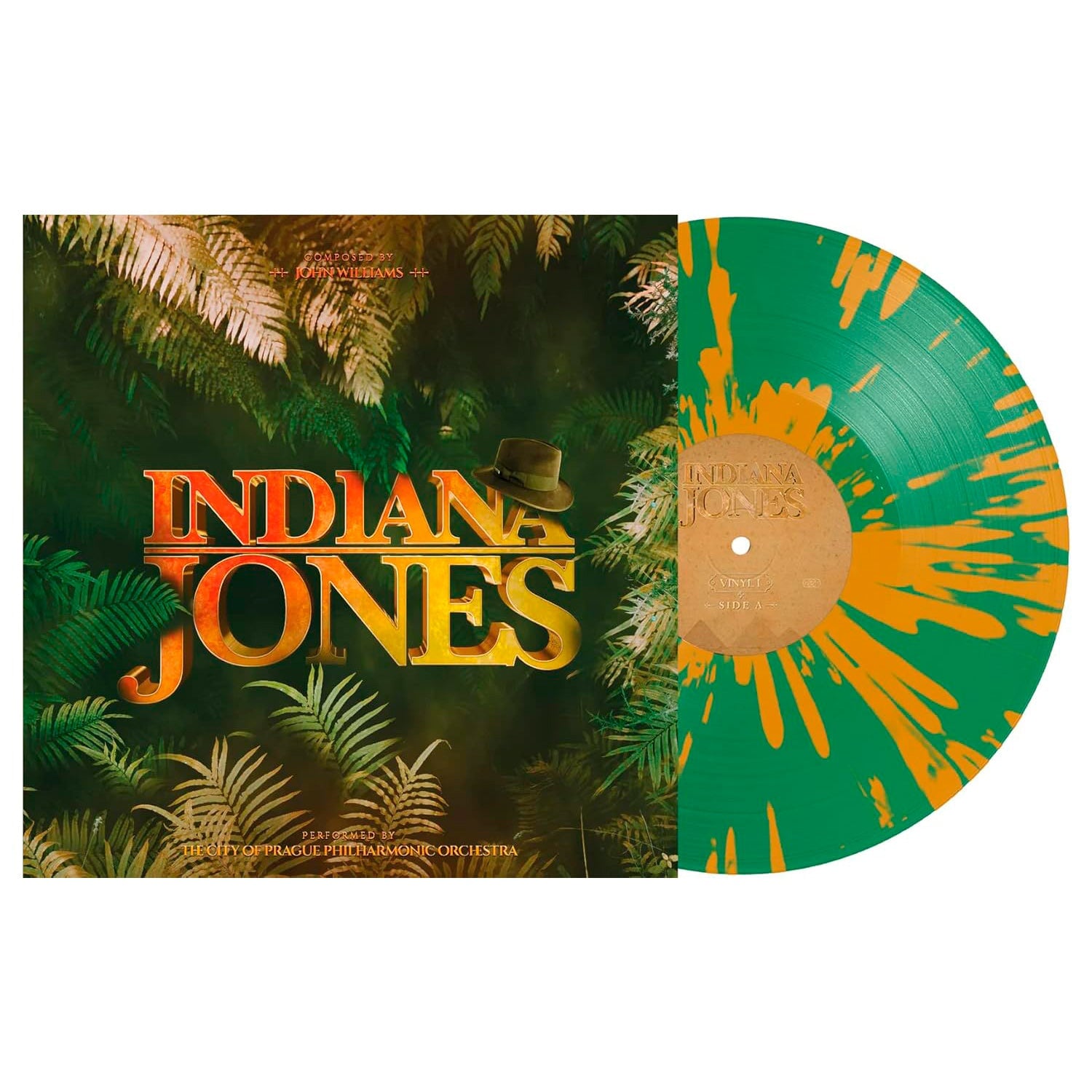 The Indiana Jones Trilogy (The City Of Prague Philharmonic Orchestra) (Green with Orange Splatter Vinyl 2 LP) Limited Edition