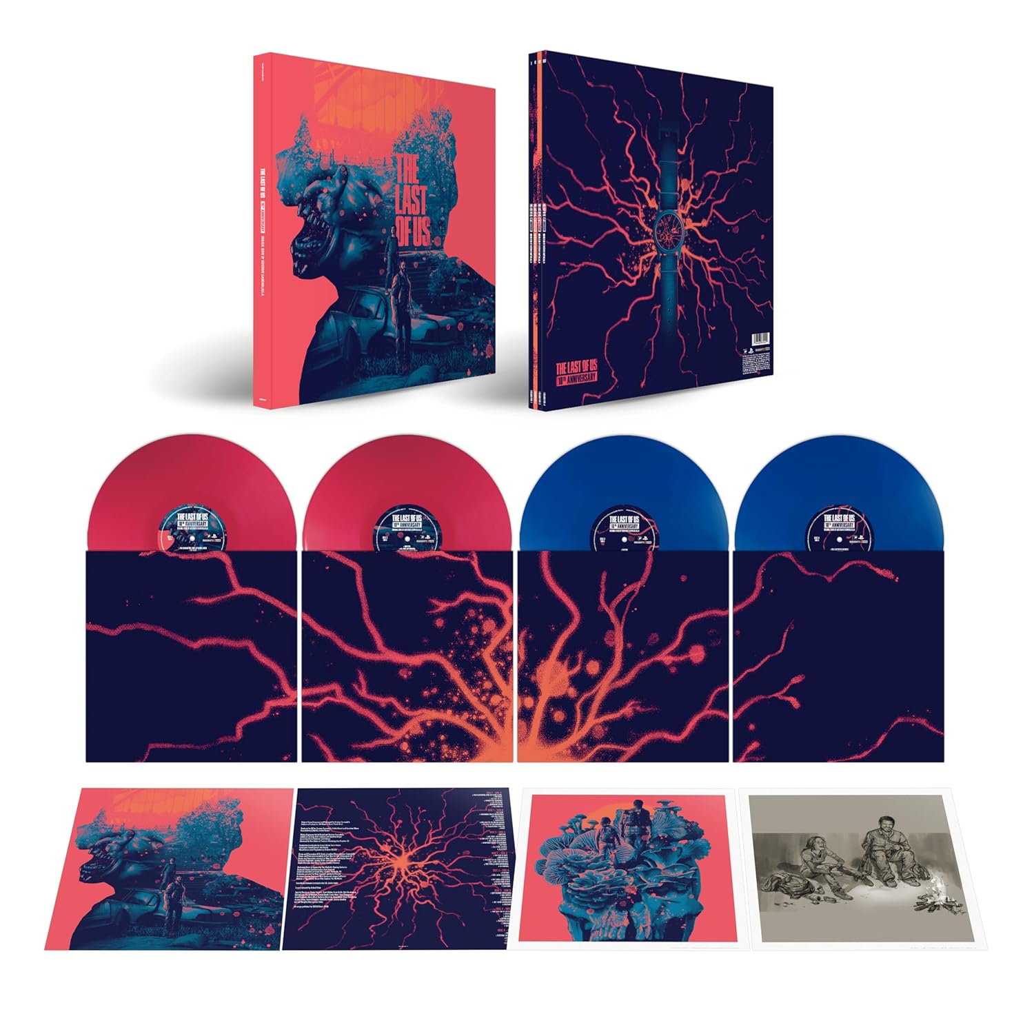 The Last of Us (Video Game Soundtrack) [10th Anniversary] (Solid Color Red and Blue Vinyl Box Set 4LP)