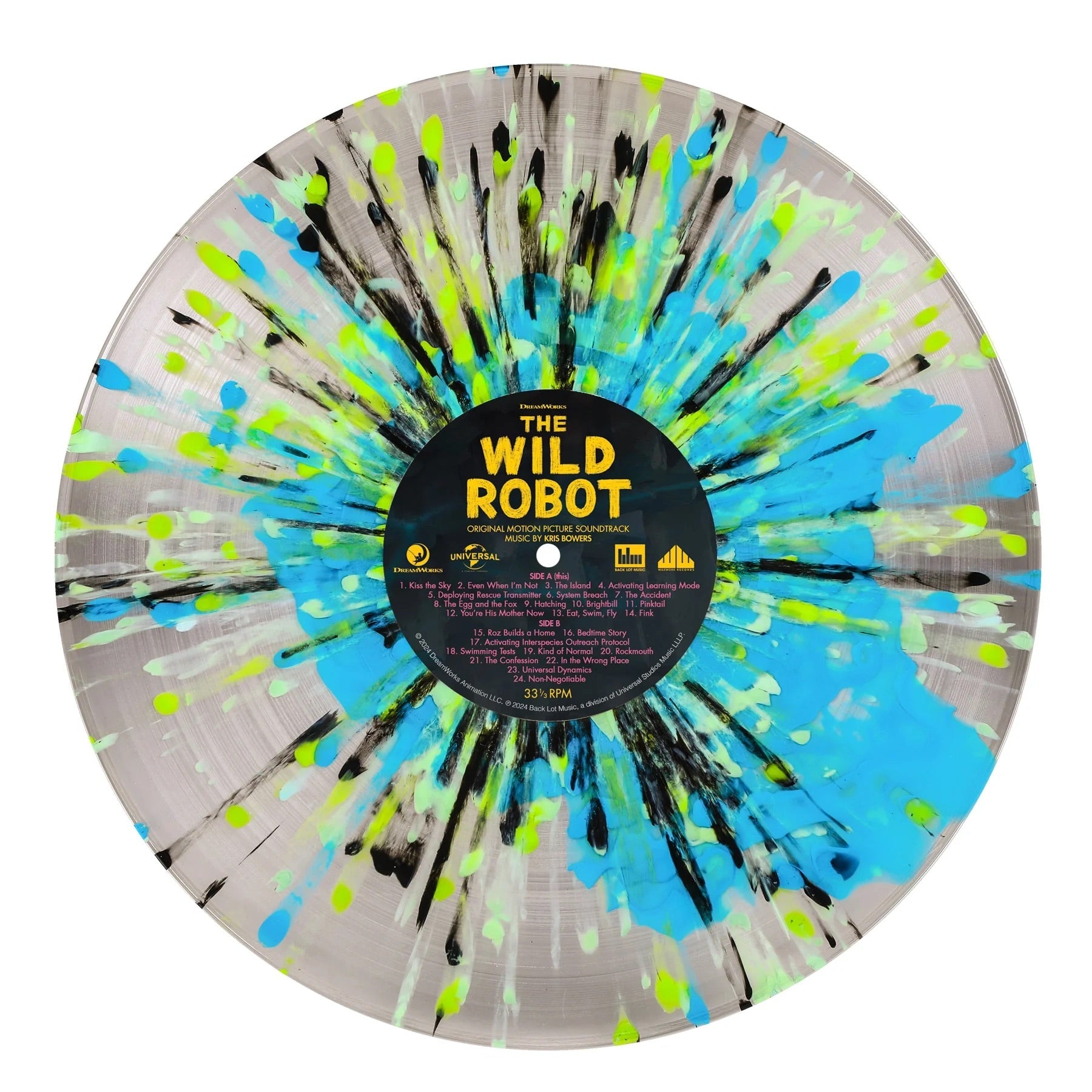 The Wild Robot (Original Motion Picture Soundtrack) (Crystal Clear with Blue Orb & Splatter Vinyl 2LP)