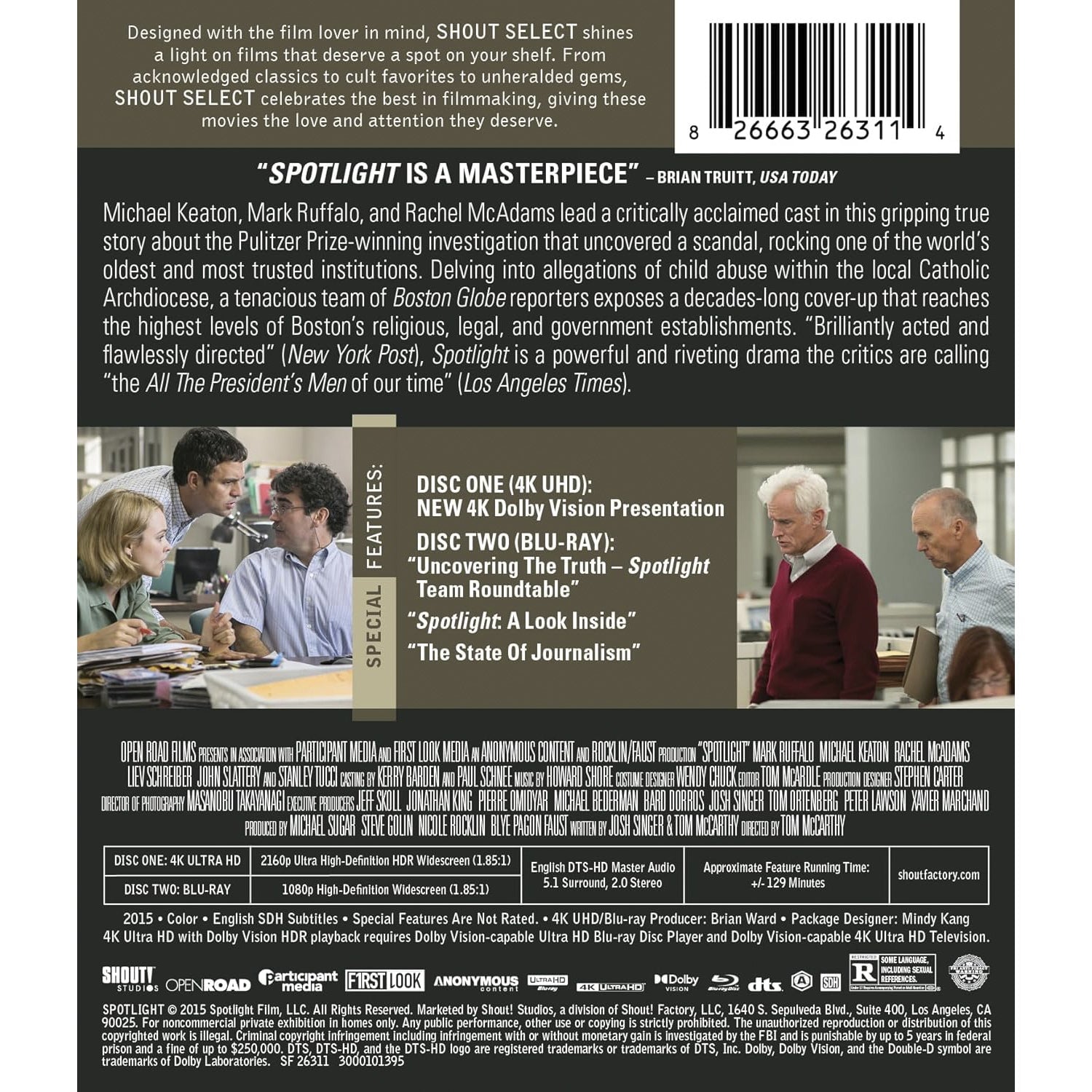 В центре внимания (2015) (англ. язык) (4K UHD + Blu-ray)