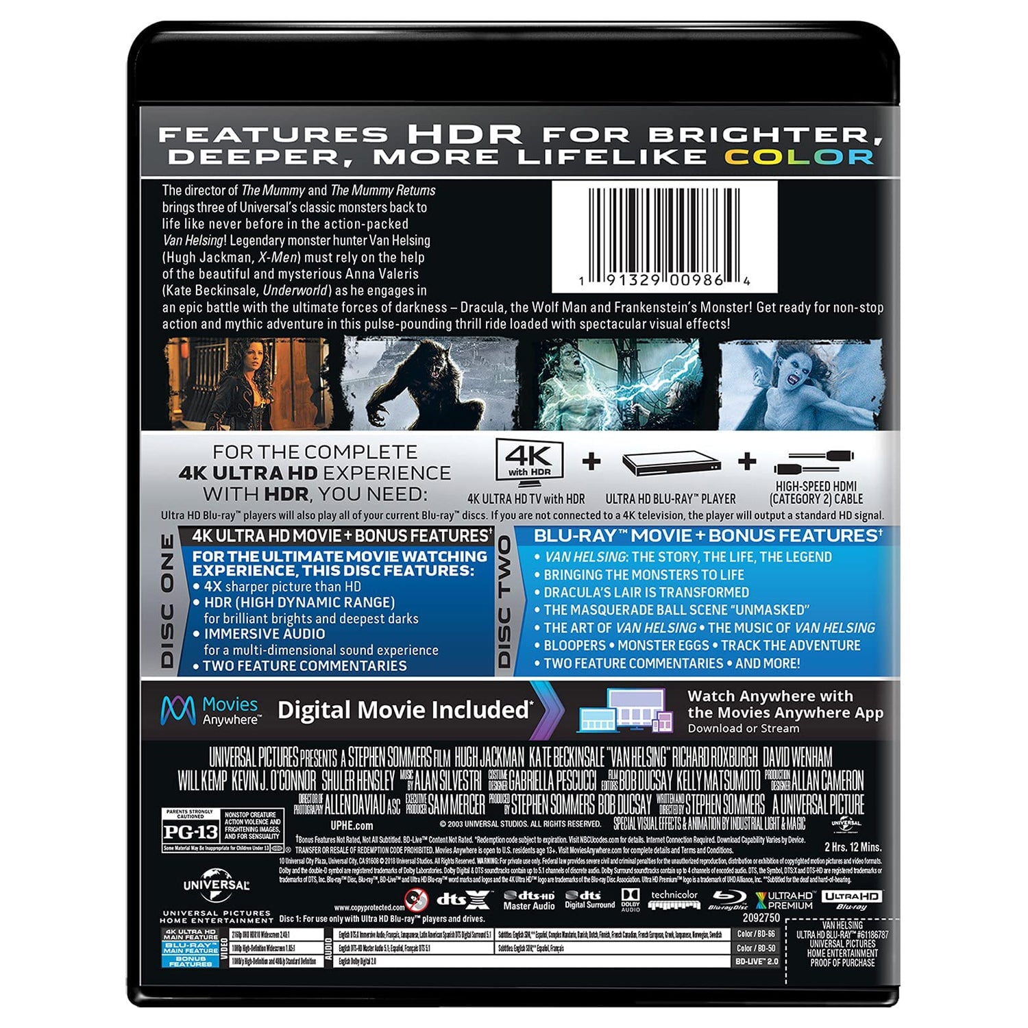 Ван Хельсинг (2004) (англ. язык) (4K UHD + Blu-ray)