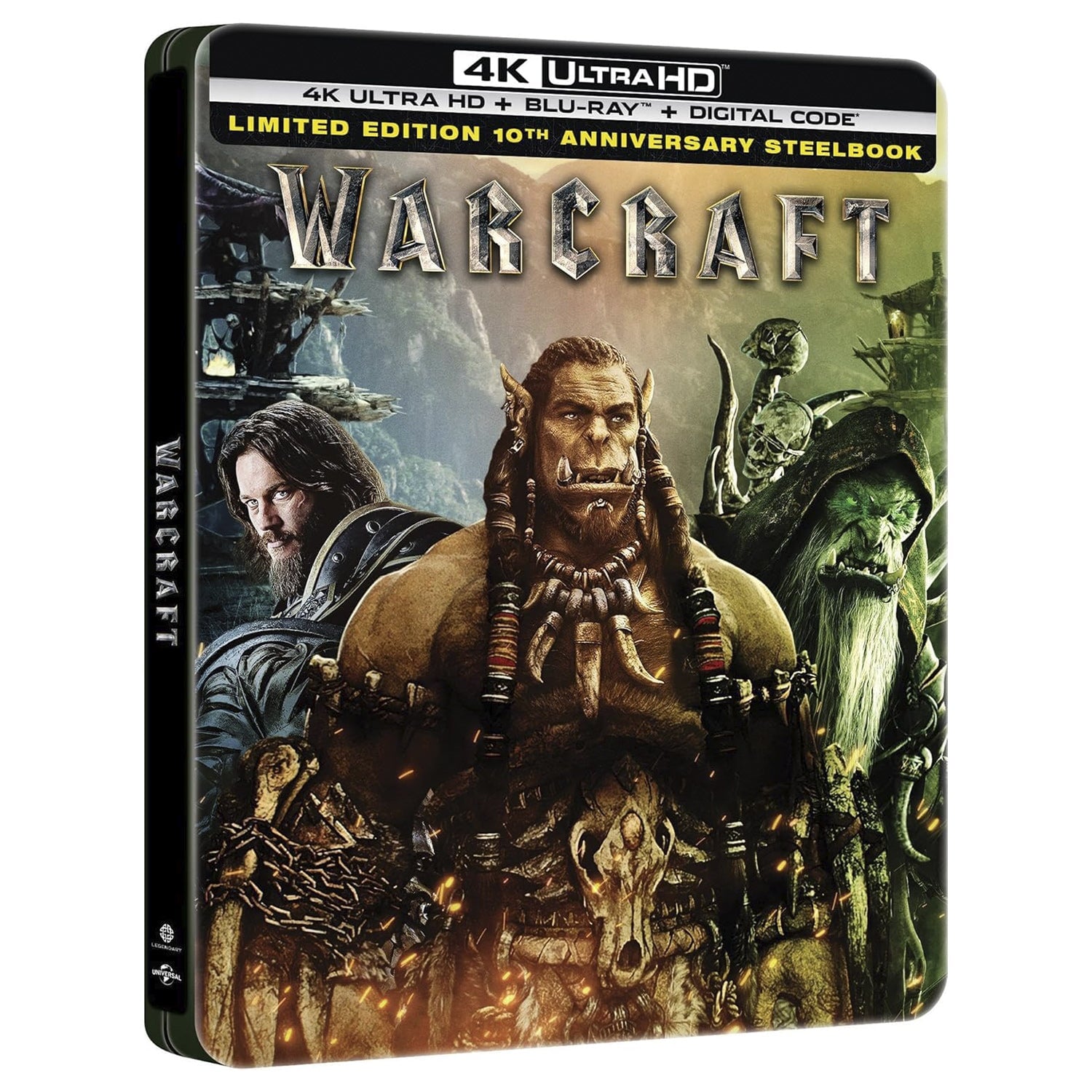 Варкрафт (2016) (англ. язык) (4K UHD + Blu-ray) Steelbook [10th Anniversary]