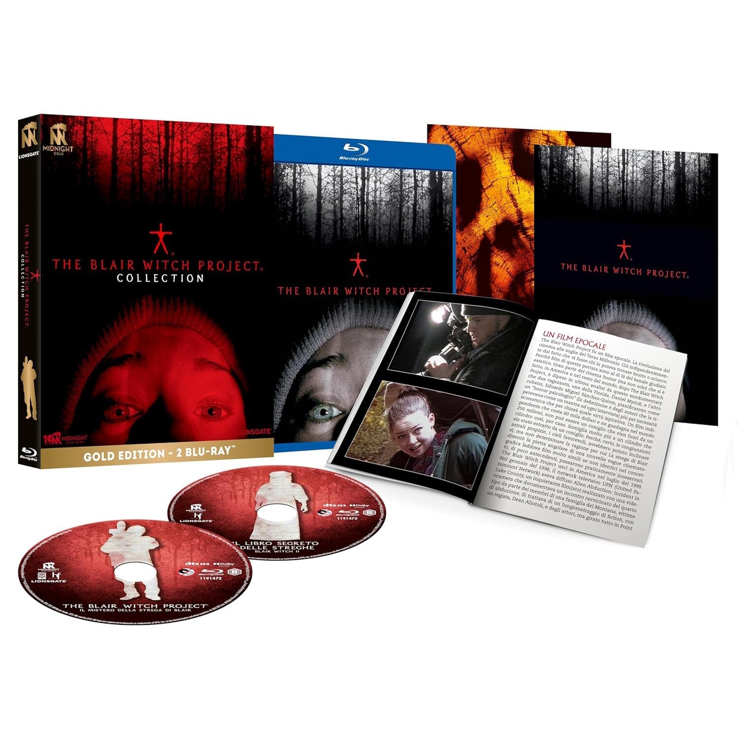 Ведьма из Блэр 1-2 (1999-2000) (англ. язык) (2 Blu-ray) Limited Edition [Midnight Gold]