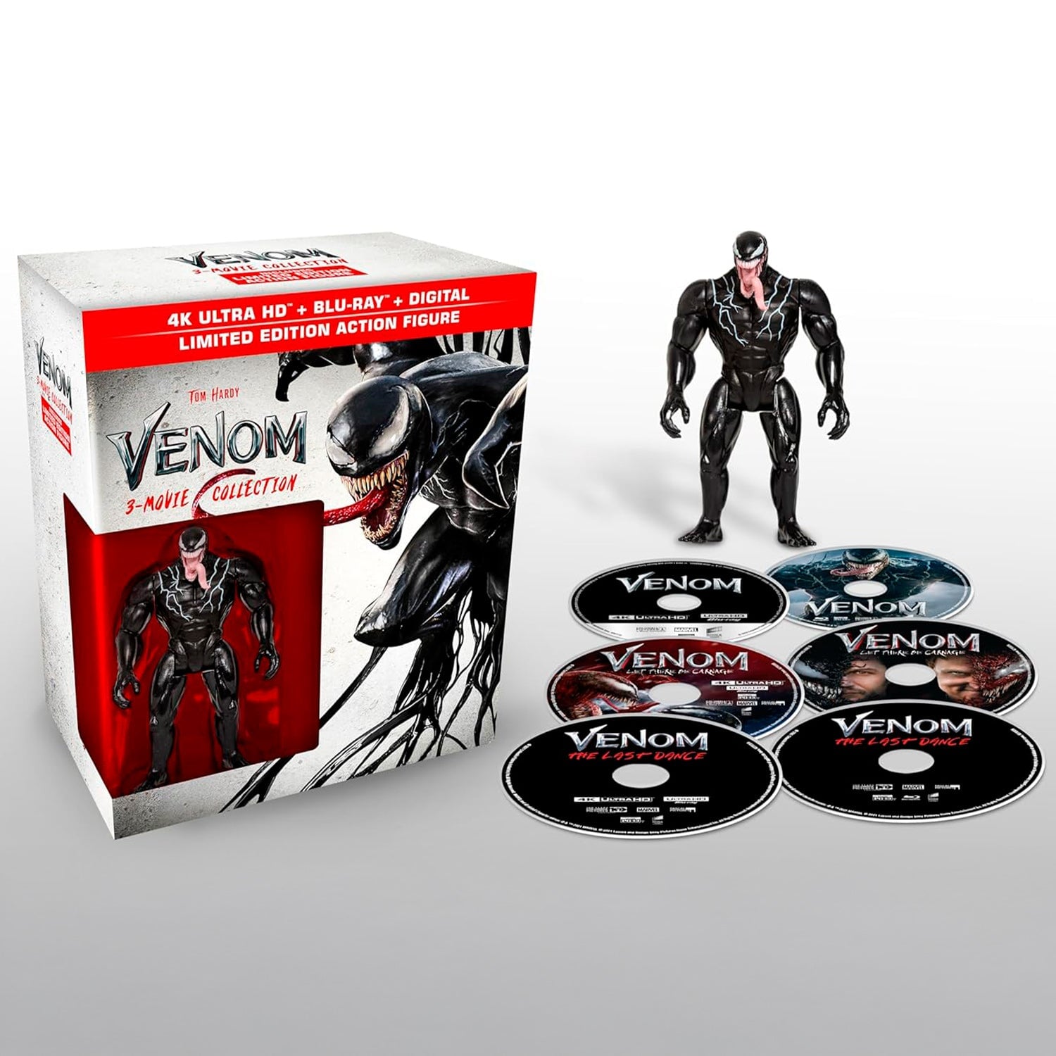 Веном: Коллекция 3 фильмов (англ. язык) (4K UHD + Blu-ray) Limited Edition Action Figure Collector's Edition