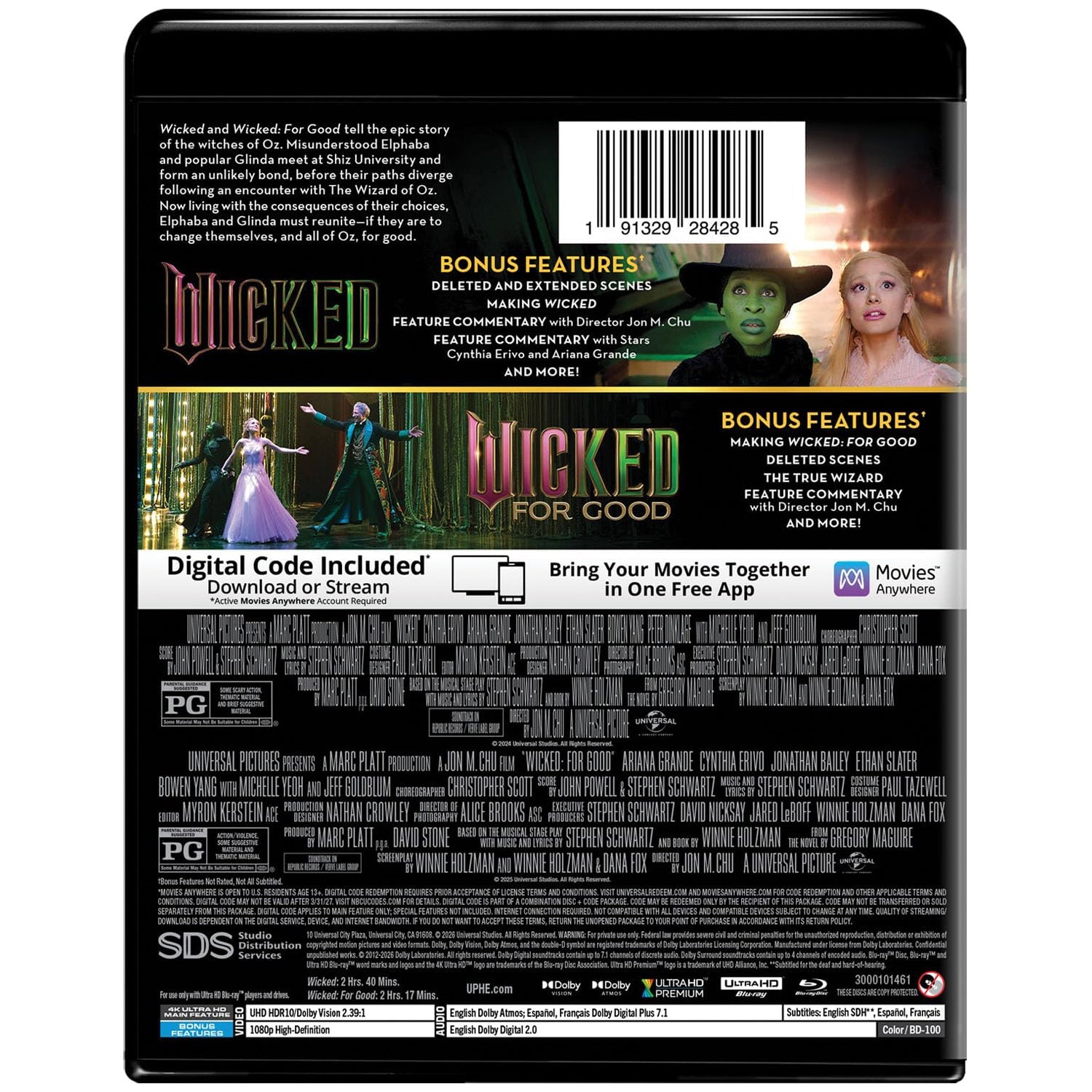 Злая. Части 1-2 (2024-2025) (англ. язык) (4K UHD)