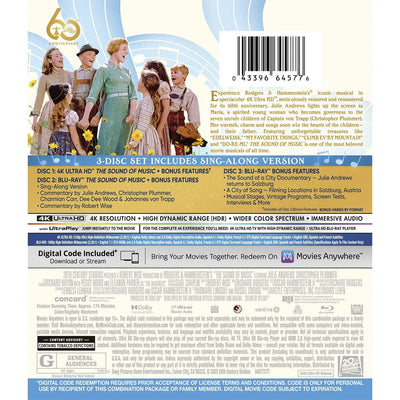 Звуки музыки (1965) (англ. язык) (4K UHD + Blu-ray + Blu-ray Bonus) [60th Anniversary]