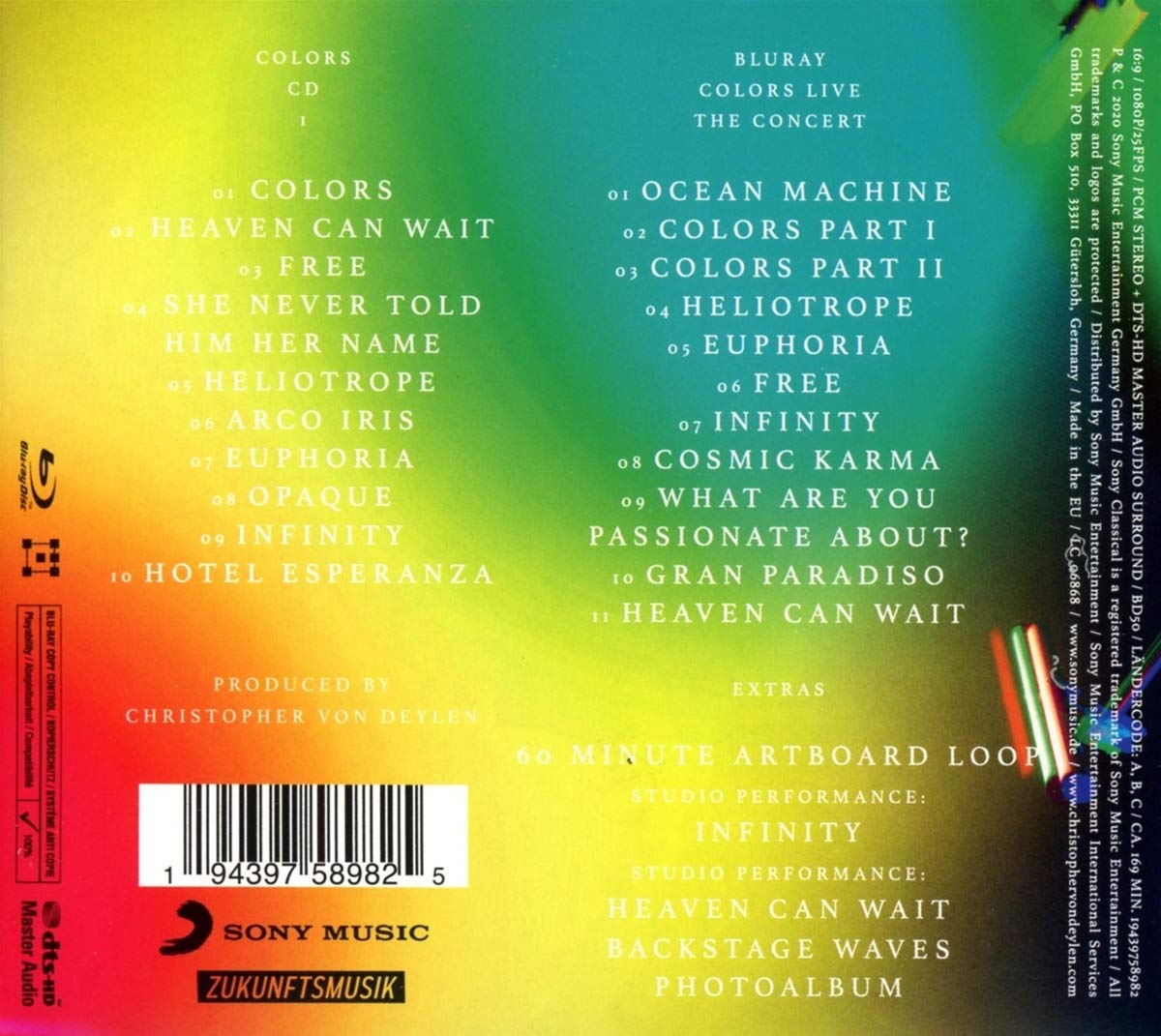 Christopher von Deylen (SCHILLER): COLORS [Deluxe Edition] (CD + Blu-ray)