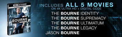 Джейсон Борн. Полная коллекция (англ. яз.) (4K UHD Blu-ray) 20th Anniversary Limited Edition Gift Set