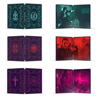 Джон Уик 1-3 (англ. язык) (4K UHD + Blu-ray) Stash Book Collection [SteelBook]