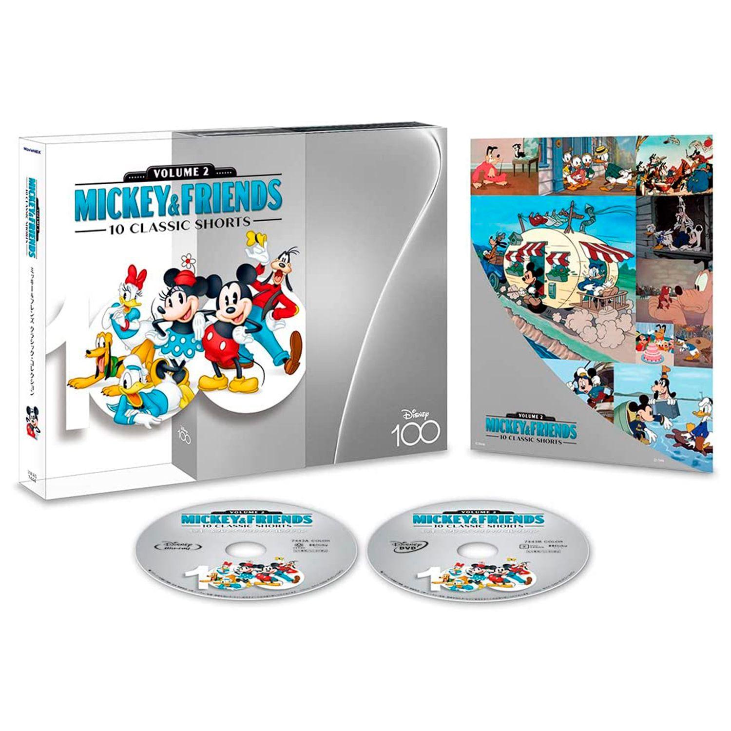 Mickey & Friends: 10 Classic Shorts. Volume 2 (англ. язык) (Blu-ray + DVD) Digipack [Disney100]