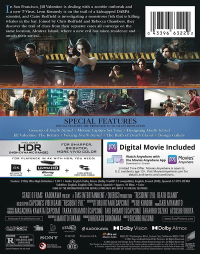 Обитель зла: Остров смерти (2023) (англ. язык) (4K UHD Blu-ray) Steelbook