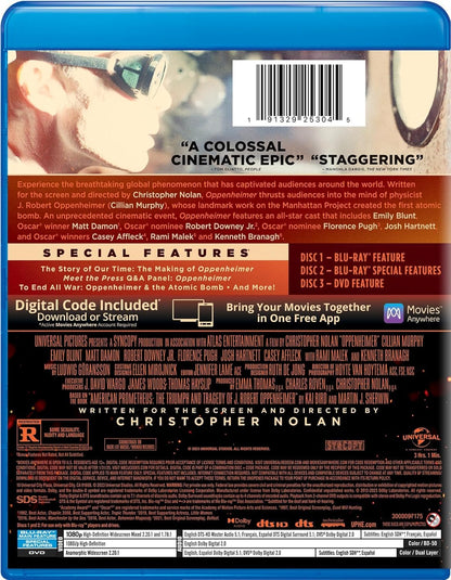 Оппенгеймер (2023) (англ. язык) (2 Blu-ray + DVD)