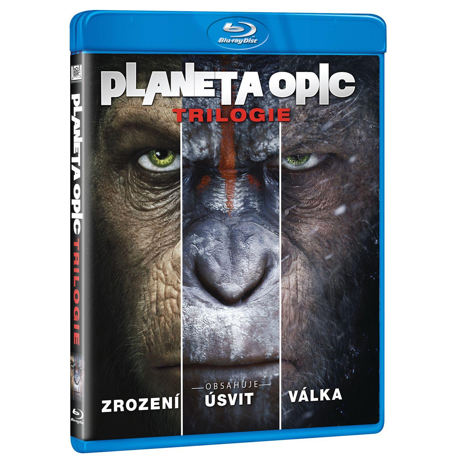 Планета обезьян: Трилогия (3 Blu-ray)